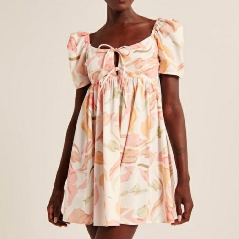 Abercrombie & Fitch keyhole baby doll mini dress size Small